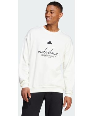adidas Felpa Brand Love French Terry - Bianco
