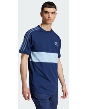 adidas Originals T-Shirt 3-Stripes Panel - Blu