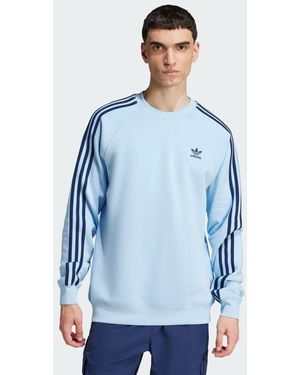 adidas Felpa Adicolor Classics 3-Stripes Crew - Blu