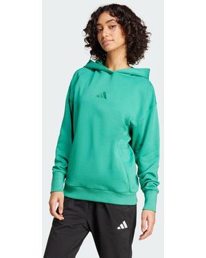 adidas Felpa Con Cappuccio All Szn French Terry Loose - Verde