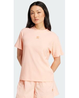 adidas Essentials Wide Rib T-Shirt - Rosa