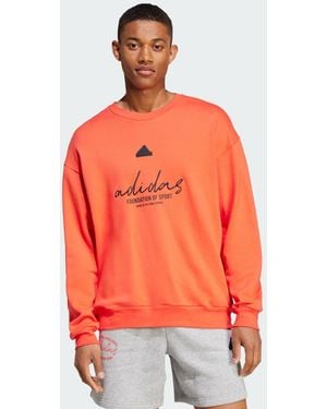 adidas Felpa Brand Love French Terry - Arancione