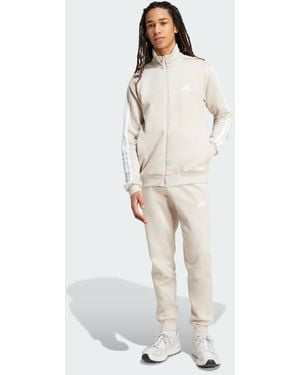 adidas Tuta Sportswear Basic 3-Stripes Fleece - Bianco