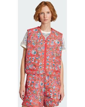 adidas Giacca Senza Maniche Originals X Liberty London Quilted - Rosso