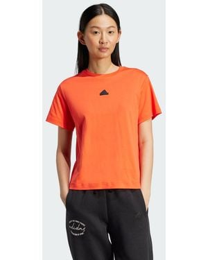 adidas T-Shirt Signature Graphic Print - Arancione