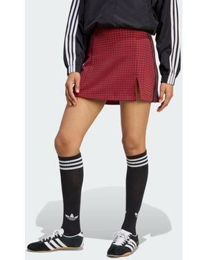 adidas Gonna Sartoriale Con Motivo Pied-De-Poule - Rosso