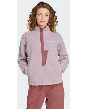 adidas Originals Felpa Terrex Xploric High Pile Fleece Pullover - Viola