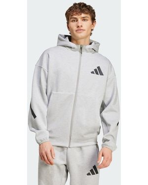 adidas Z.N.E. Full-Zip Hooded Track Giacche - Grigio