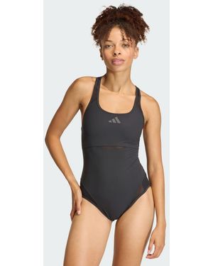 adidas Costume Da Bagno Lanelux A Rete Con Schiena A Y - Nero