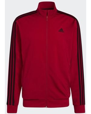 adidas Giacca Da Allenamento Primegreen Essentials Warm-Up 3-Stripes - Rosso