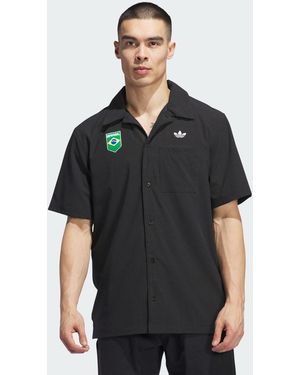 adidas Brasil Tech Button Down Shirt - Nero
