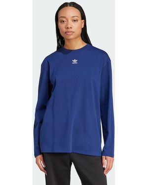adidas Maglia Essentials Long Sleeve - Blu