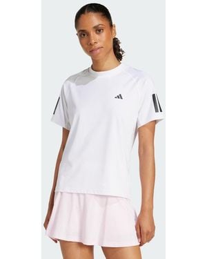 adidas T-Shirt Da Tennis Club 3-Stripes Climacool - Bianco