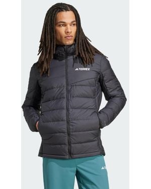 adidas Giacca Terrex Multi Light Down Climawarm Con Cappuccio - Grigio