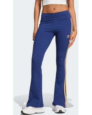 adidas Originals Rib Flared Leggings - Blu