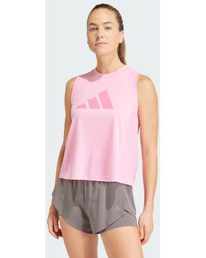 adidas Canotta Da Allenamento Train Essentials Big Performance Logo - Rosa