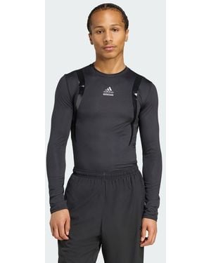 adidas Maglia Techfit Tight Long Sleeve - Nero
