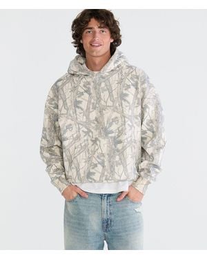 Aéropostale Cloud Soft Forest Camo Boxy Pullover Hoodie - Gray