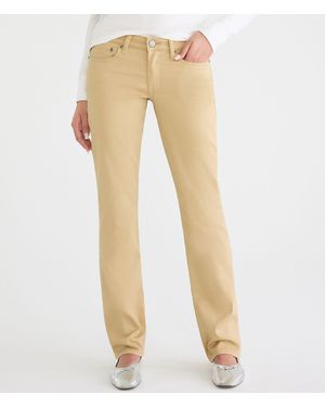Aéropostale Seriously Stretchy Mid-Rise Straight Uniform Pants - Blue