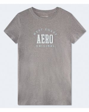 Aéropostale West Coast Applique Graphic Tee - Gray