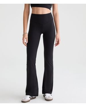 Aéropostale Buttery Soft High-Rise V-Front Flare Leggings - Blue