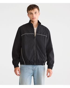Aéropostale Nylon Track Jacket - Black