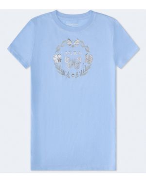 Aéropostale Butterfly Circle Foil Graphic Tee - Blue