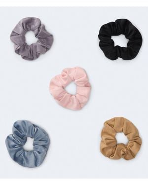 Aéropostale Waffle Scrunchie 5-Pack - White