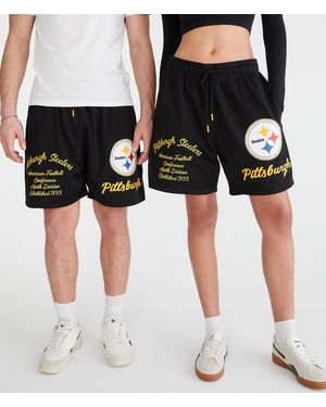 Aéropostale Pittsburgh Steelers Mesh Shorts 6" - Black