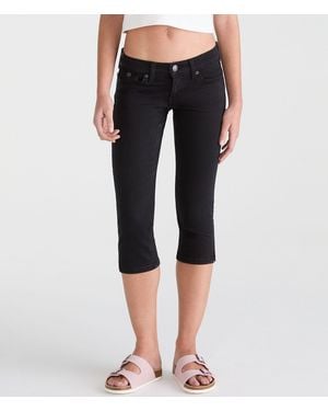 Aéropostale Super Low-Rise Skinny Denim Capris - Black