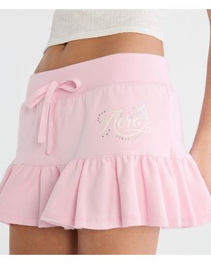 Aéropostale Butterfly Y2K Fleece Skort - Pink