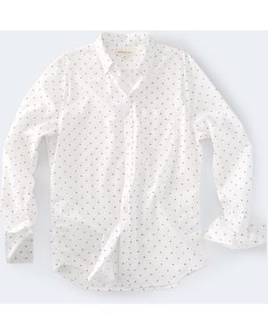 Aéropostale Long Sleeve Geometric Button-Down Shirt - White