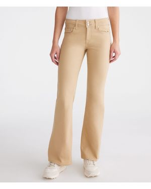 Aéropostale Mid-Rise Flare Uniform Pants - Natural