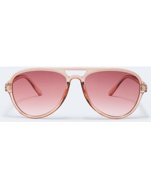 Aéropostale Tonal Plastic Aviator Sunglasses - Pink
