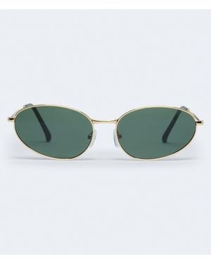 Aéropostale Oval Metal Sunglasses - Green