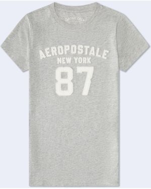 Aéropostale 87 Applique Graphic Tee - Gray