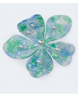 Aéropostale Marbled Flower Claw Hair Clip - Blue