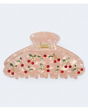 Aéropostale Rhinestone Cherry Claw Hair Clip - Pink