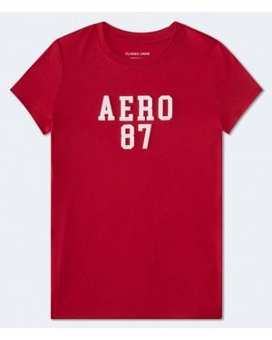 Aéropostale 87 Applique Graphic Tee - Red