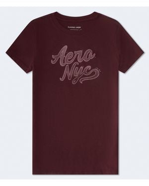 Aéropostale Nyc Script Graphic Tee - Red
