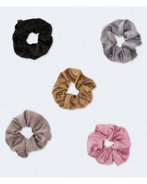 Aéropostale Satin Scrunchie 5-Pack - White