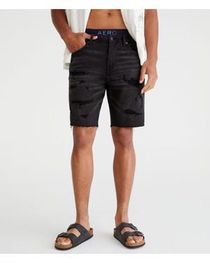 Aéropostale Premium Air Denim Shorts 9" - Black