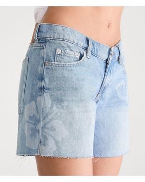 Aéropostale Super Low-Rise Baggy Denim Shorts 6" - Blue