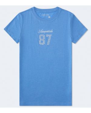 Aéropostale 87 Rhinestone Graphic Tee - Blue