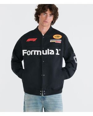 Aéropostale Formula 1 Racing Bomber Jacket - Black
