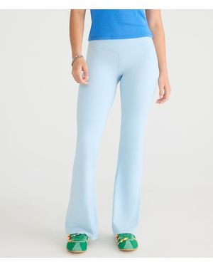Aéropostale Buttery Soft High-Rise V-Waist Flare Leggings - Blue