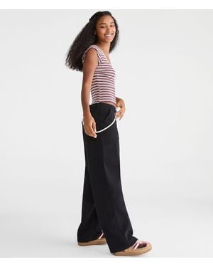 Aéropostale Low-Rise Straight Leg Pants - White