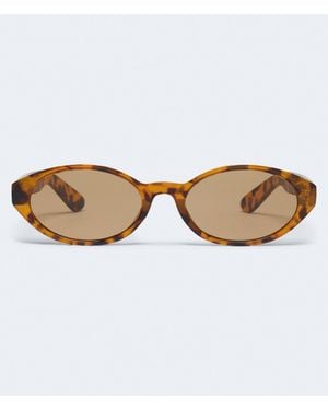 Aéropostale Tortoiseshell Oval Sunglasses - Brown