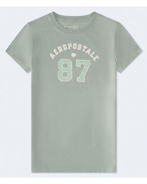 Aéropostale 87 Heart Graphic Tee - Green