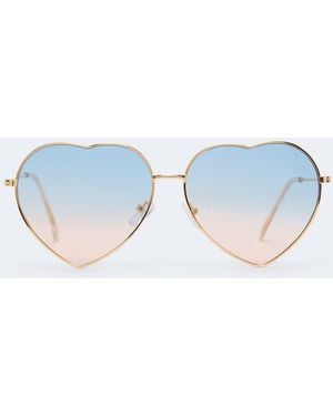 Aéropostale Ombre Heart Sunglasses - Blue